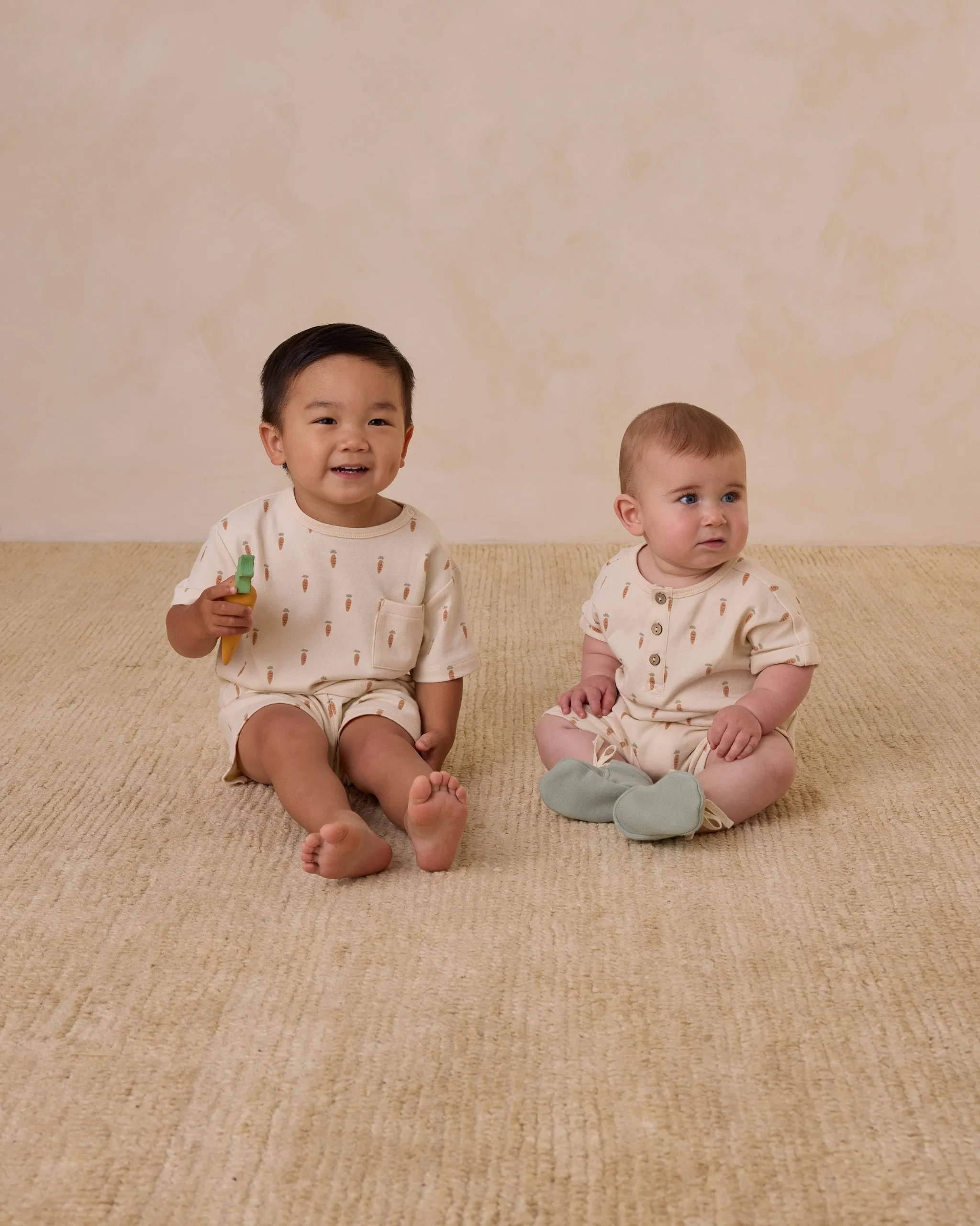 -Boxy Pocket Tee   Short Set || Carrots-