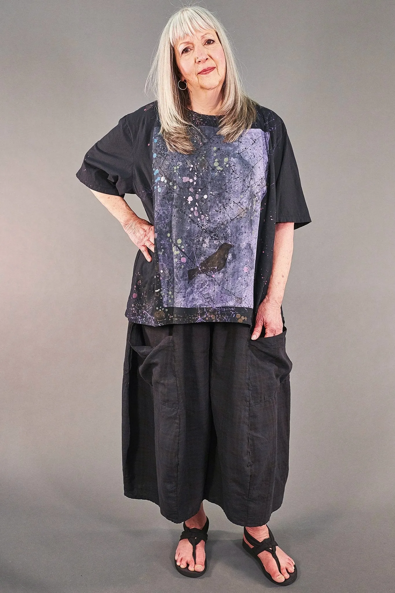 1144-s/s Simple Tee Magpie Black-P