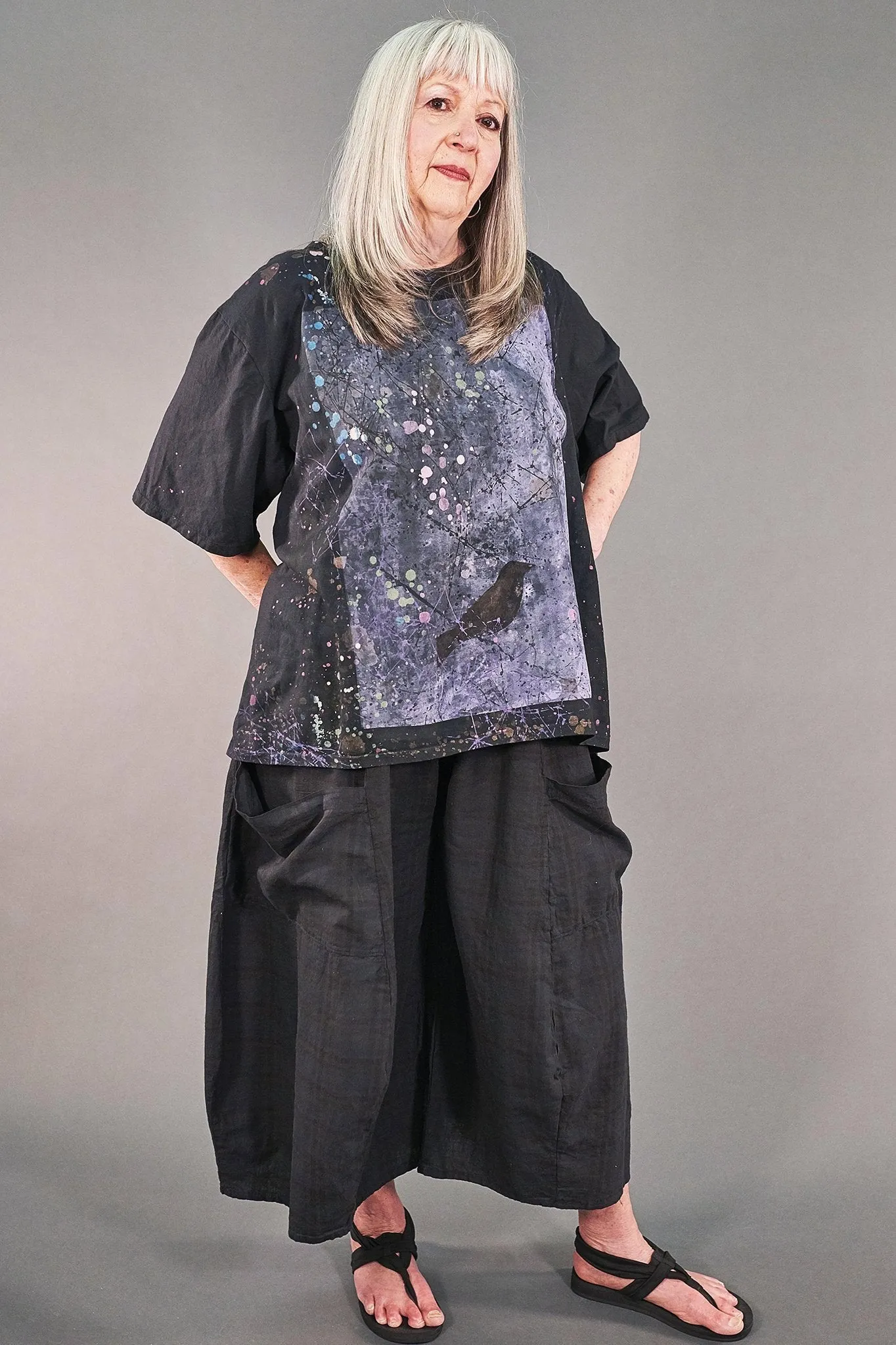 1144-s/s Simple Tee Magpie Black-P