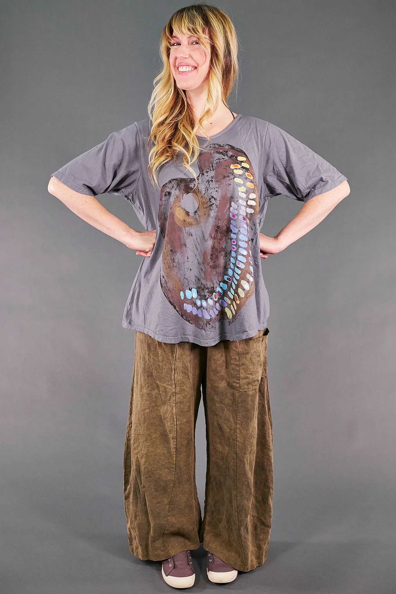 1211 Simple A-line Tee Pewter-The Artist Pallette