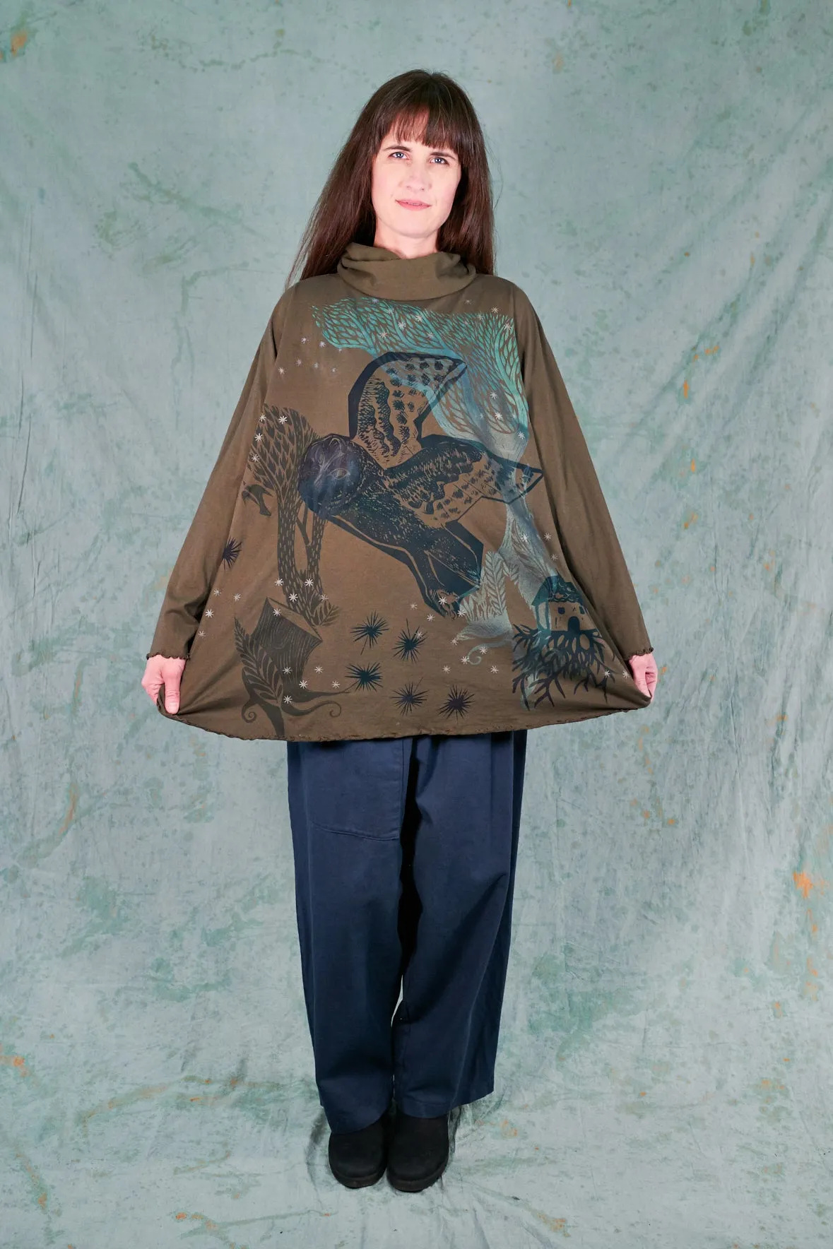 1572 Cowl Cafe Tee-Cargo-Owl