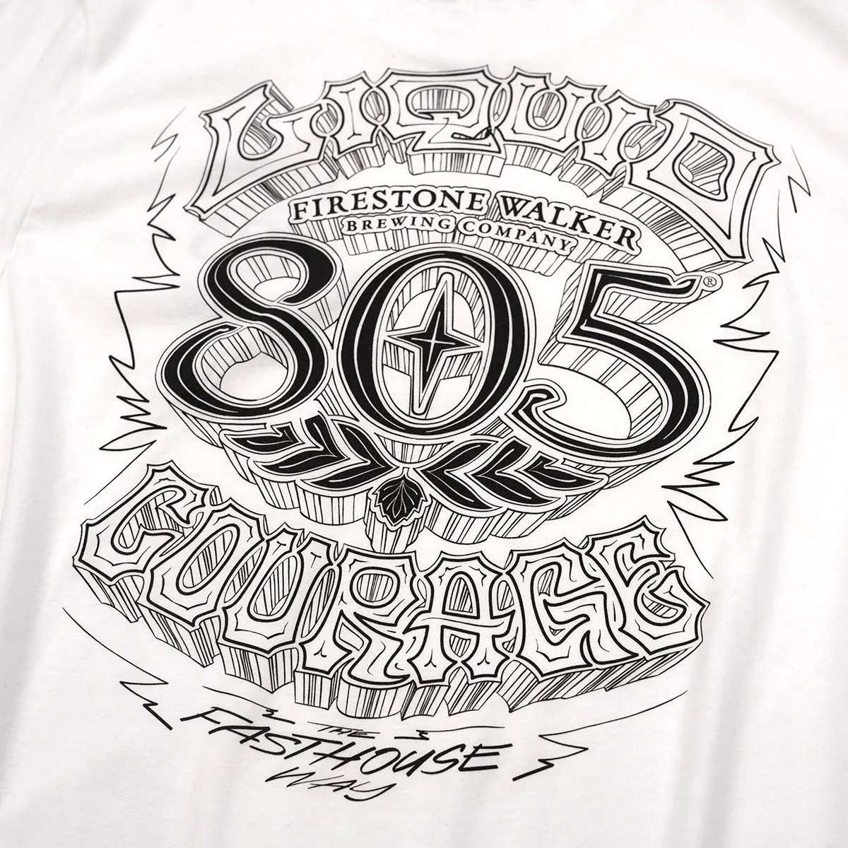 805 Liquid Courage Tee - White