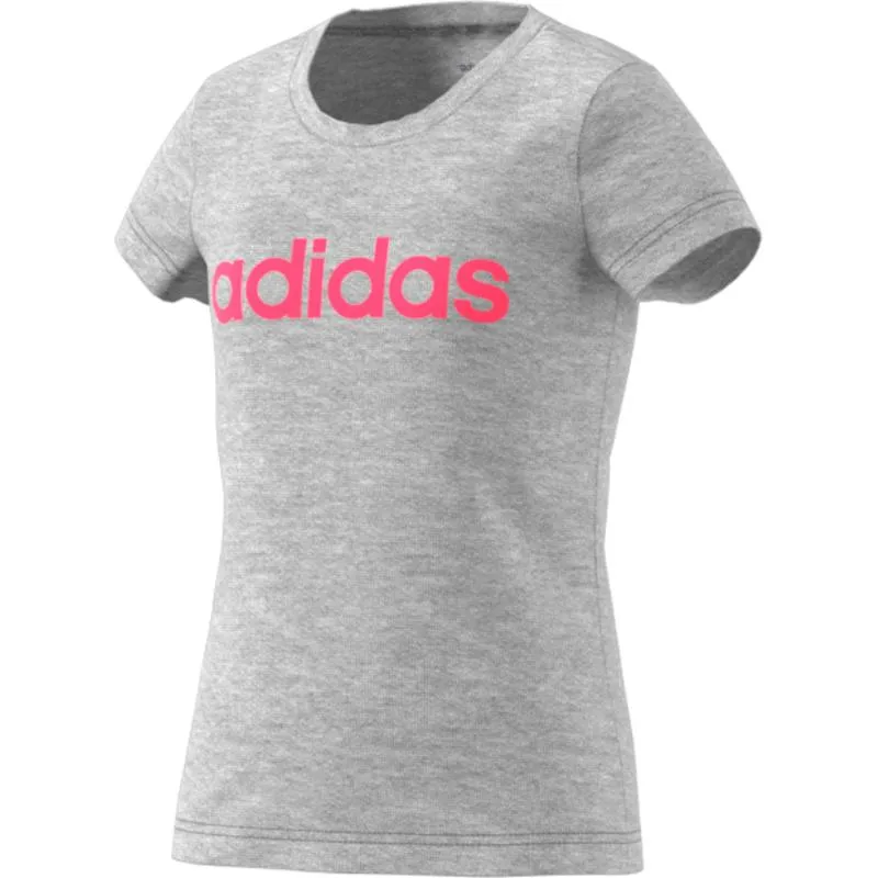 ADIDAS GIRLS ESSENTIALS LINEAR LOGO TEE