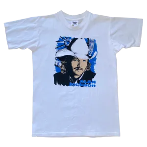 Alan Jackson Deadstock White   Blue Portrait Tee Size M
