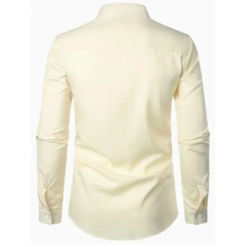 Alfred | Men's Modern Contrast Trim Button-Up Shirt | Long Sleeve
