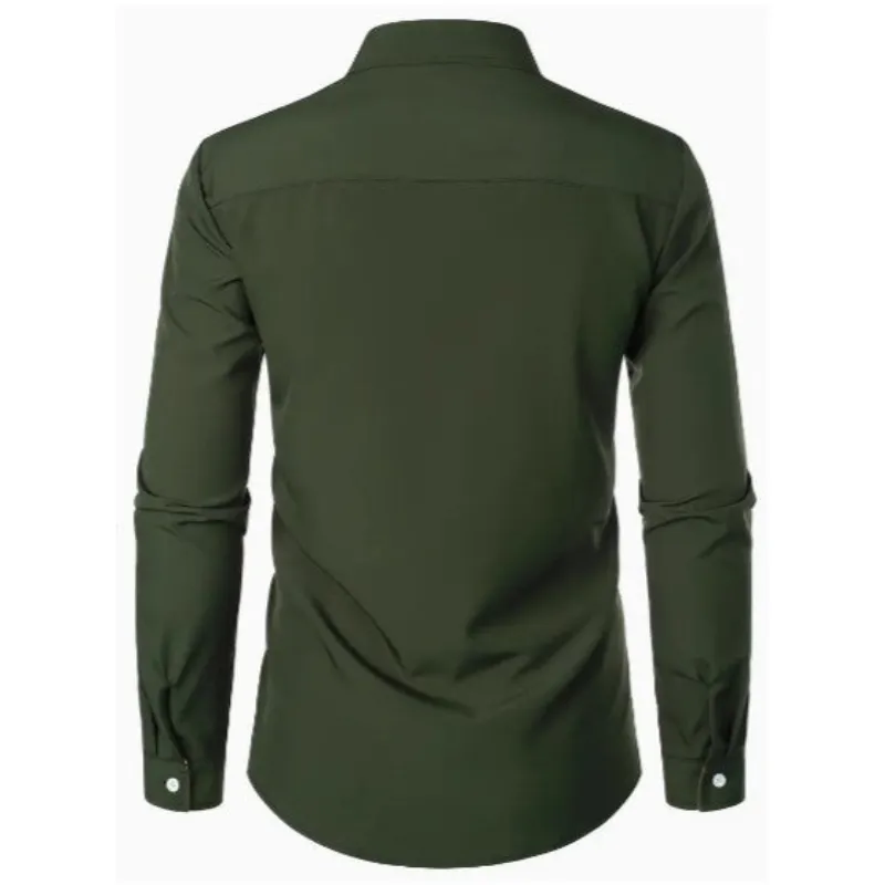 Alfred | Men's Modern Contrast Trim Button-Up Shirt | Long Sleeve