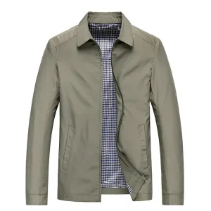Arvello | Mens Lightweight Summer Jacket in Black Casual Smart Light Zip-Up Coat for Travel, Work & Everyday Layering