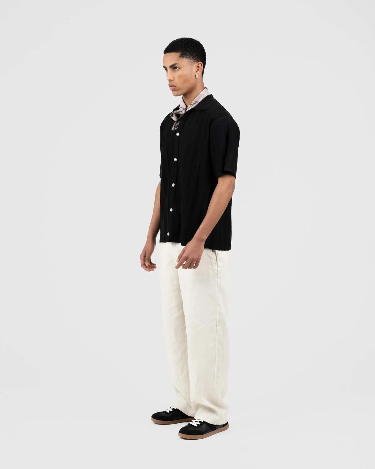 Baggy 100% Linen Pants Beige
