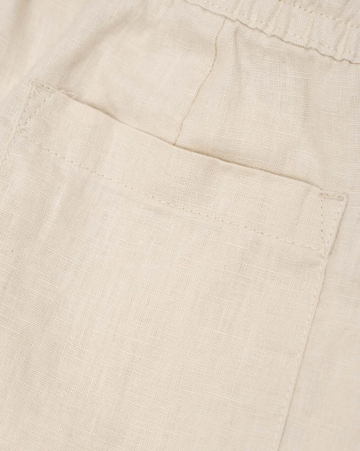 Baggy 100% Linen Pants Beige