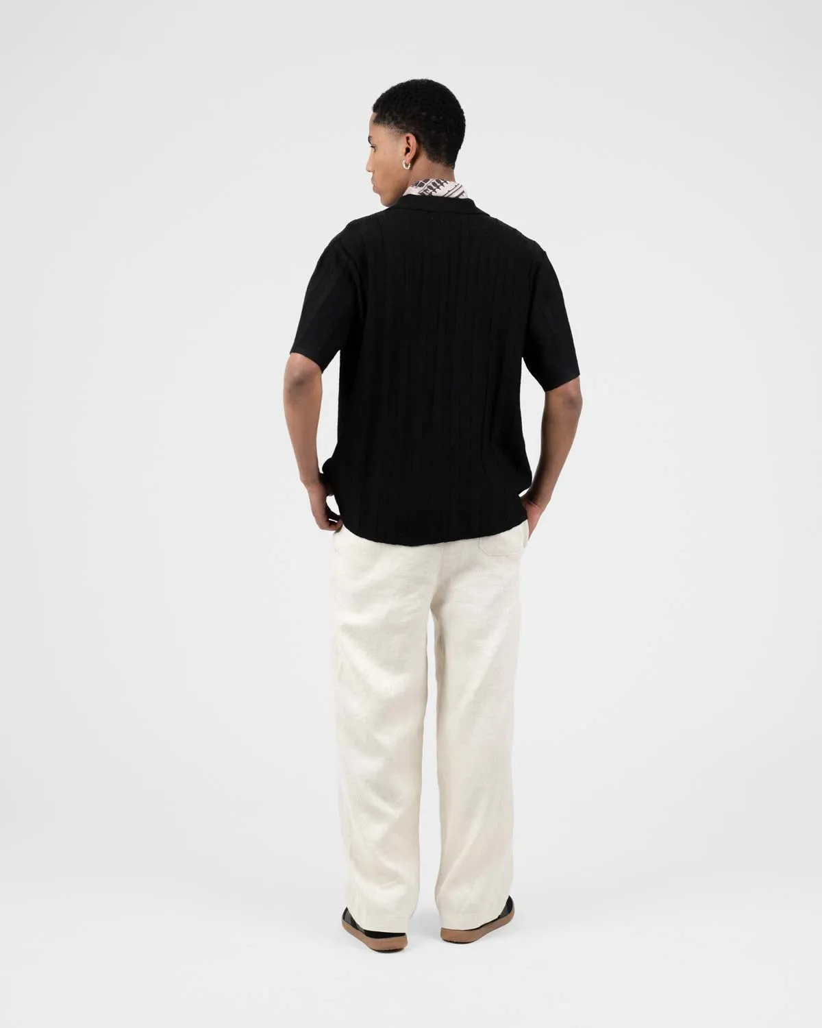 Baggy 100% Linen Pants Beige
