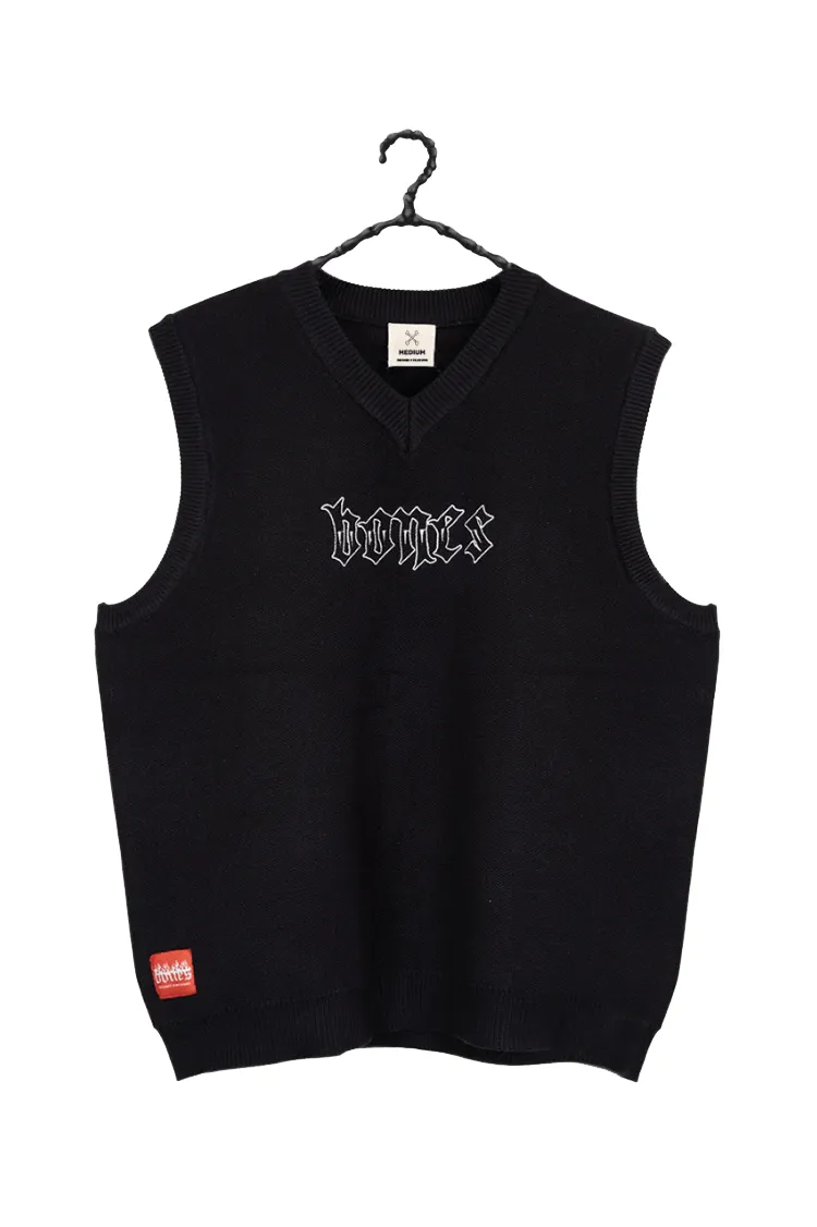 BILLY BONES CLUB STEEZE KNIT UNISEX VEST - BLACK