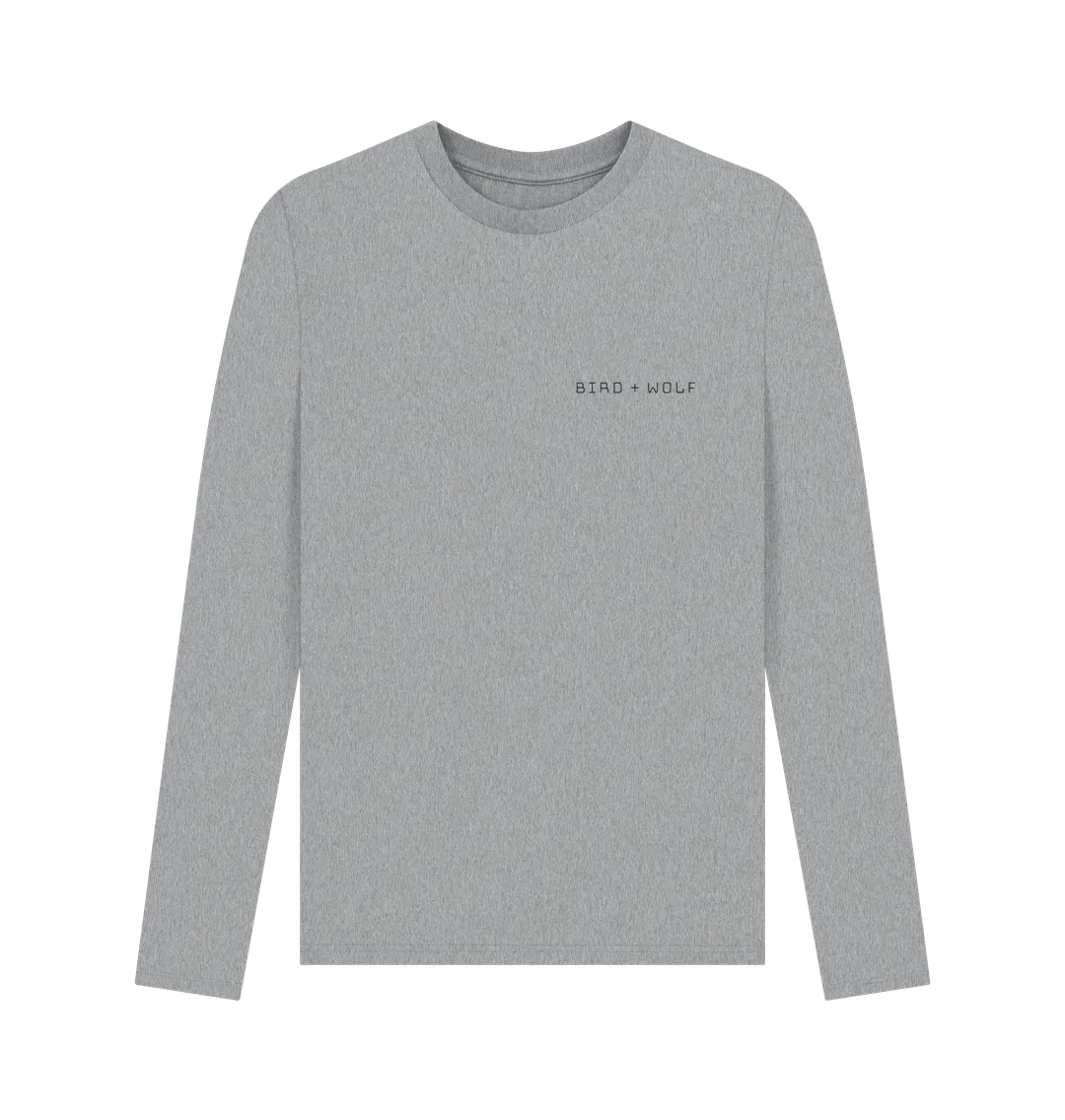 Bird   Wolf Simple Grey Long Sleeve Tee