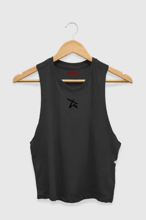 Black on Black Racerback Tank