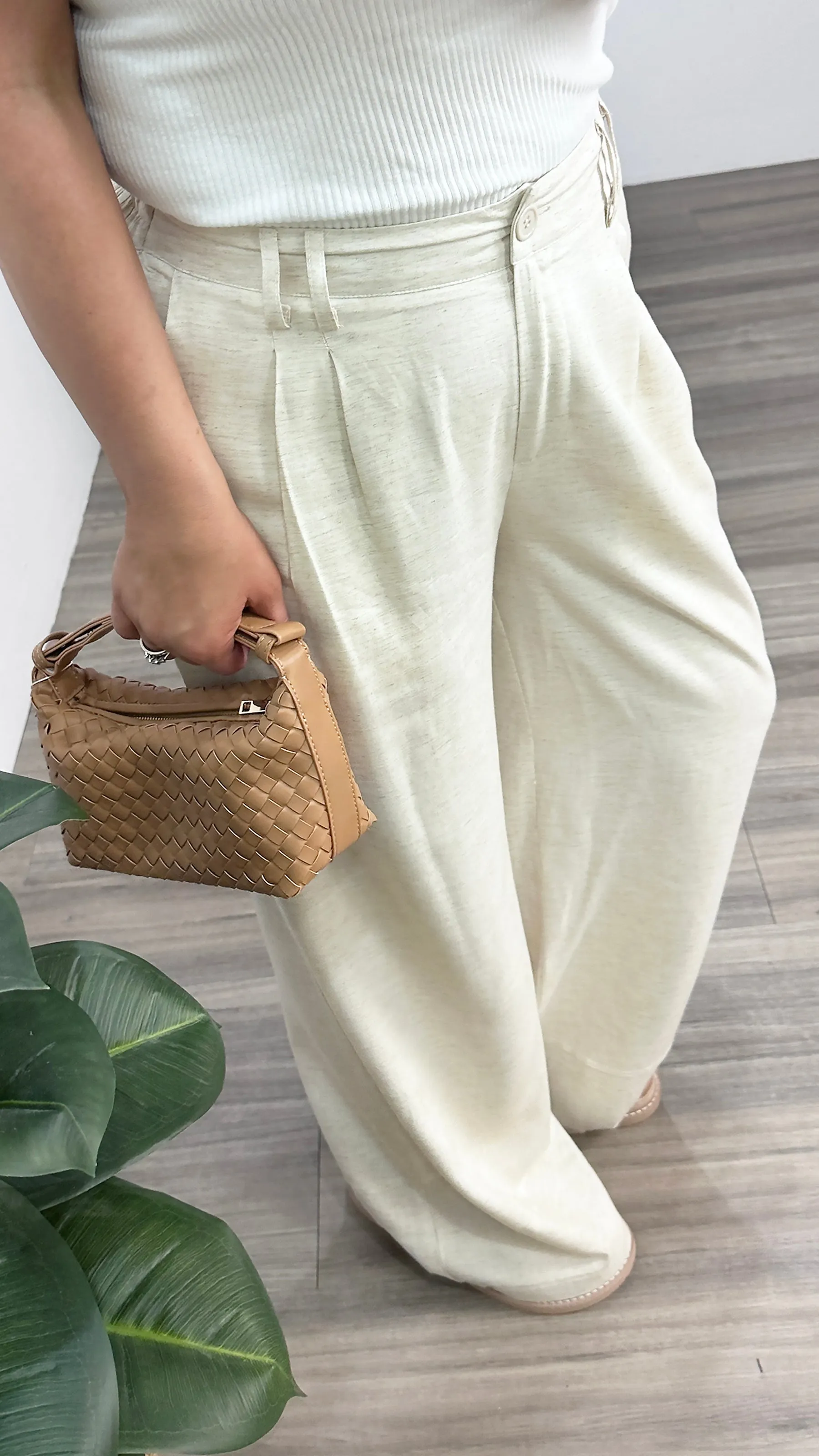 Blake Linen Panel Pant Sand