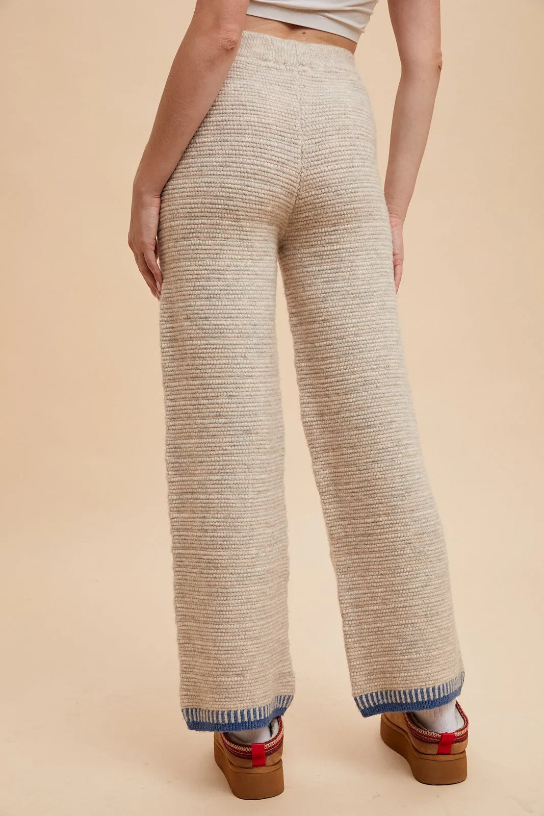 Blanket Stitch Sweater Top & Pants Set