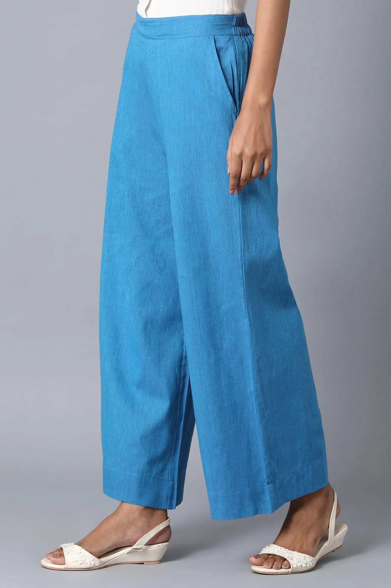 Blue Loose Fit Palazzo