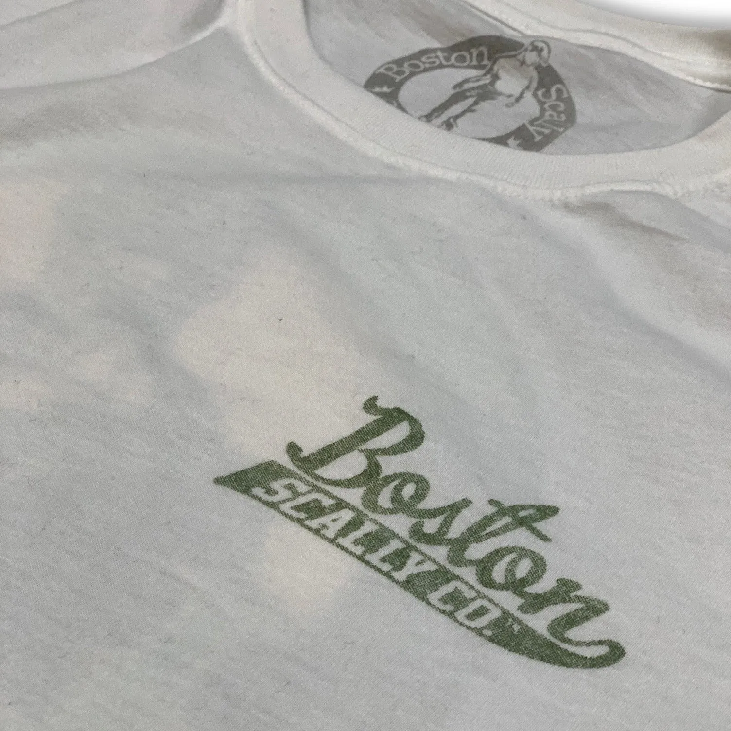 Boston Scally The Lad Long Sleeve Tee T-Shirt - White