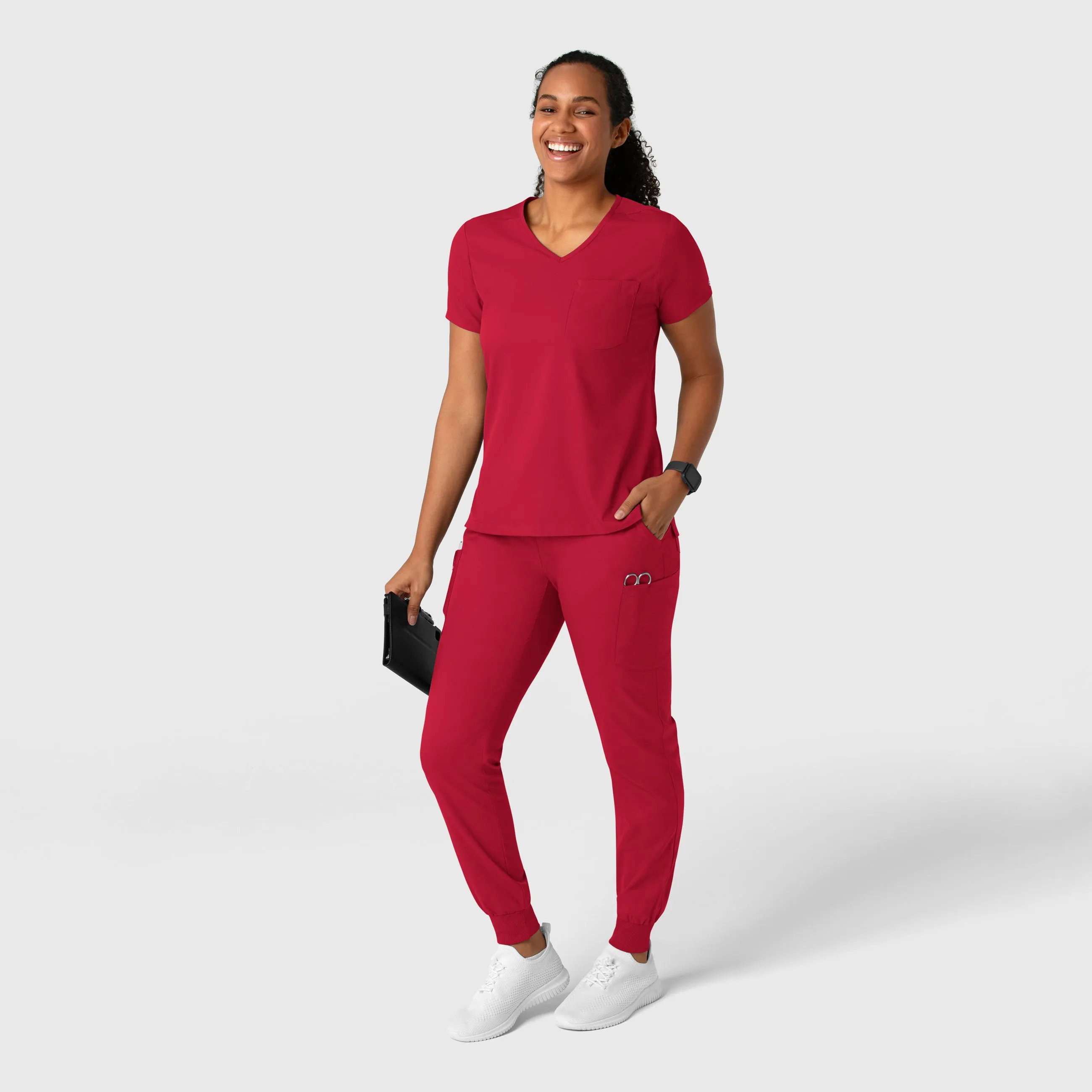 Boundless 5151 Jogger Scrub Pants Red
