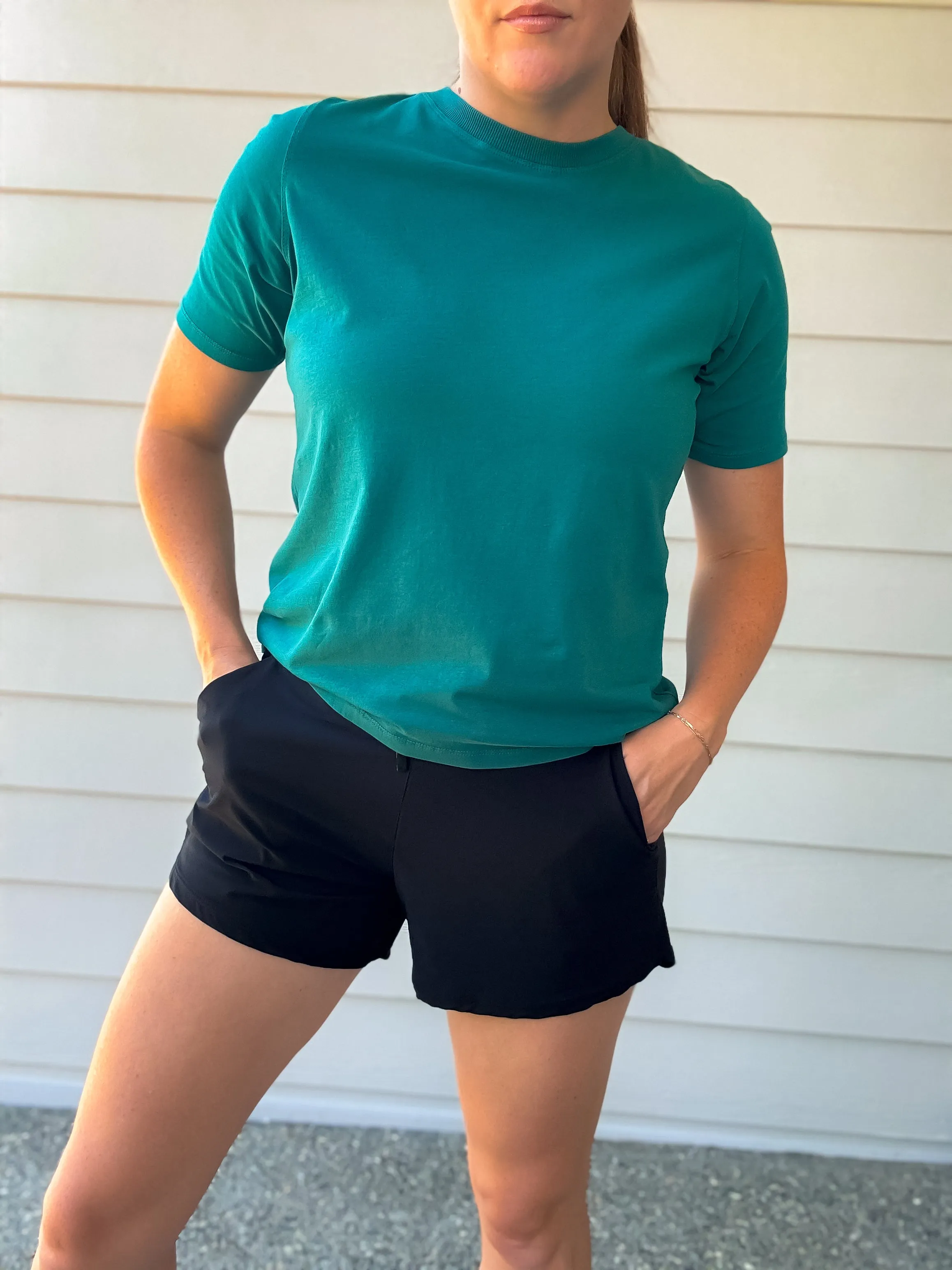 Boxy Fit Tee in Teal