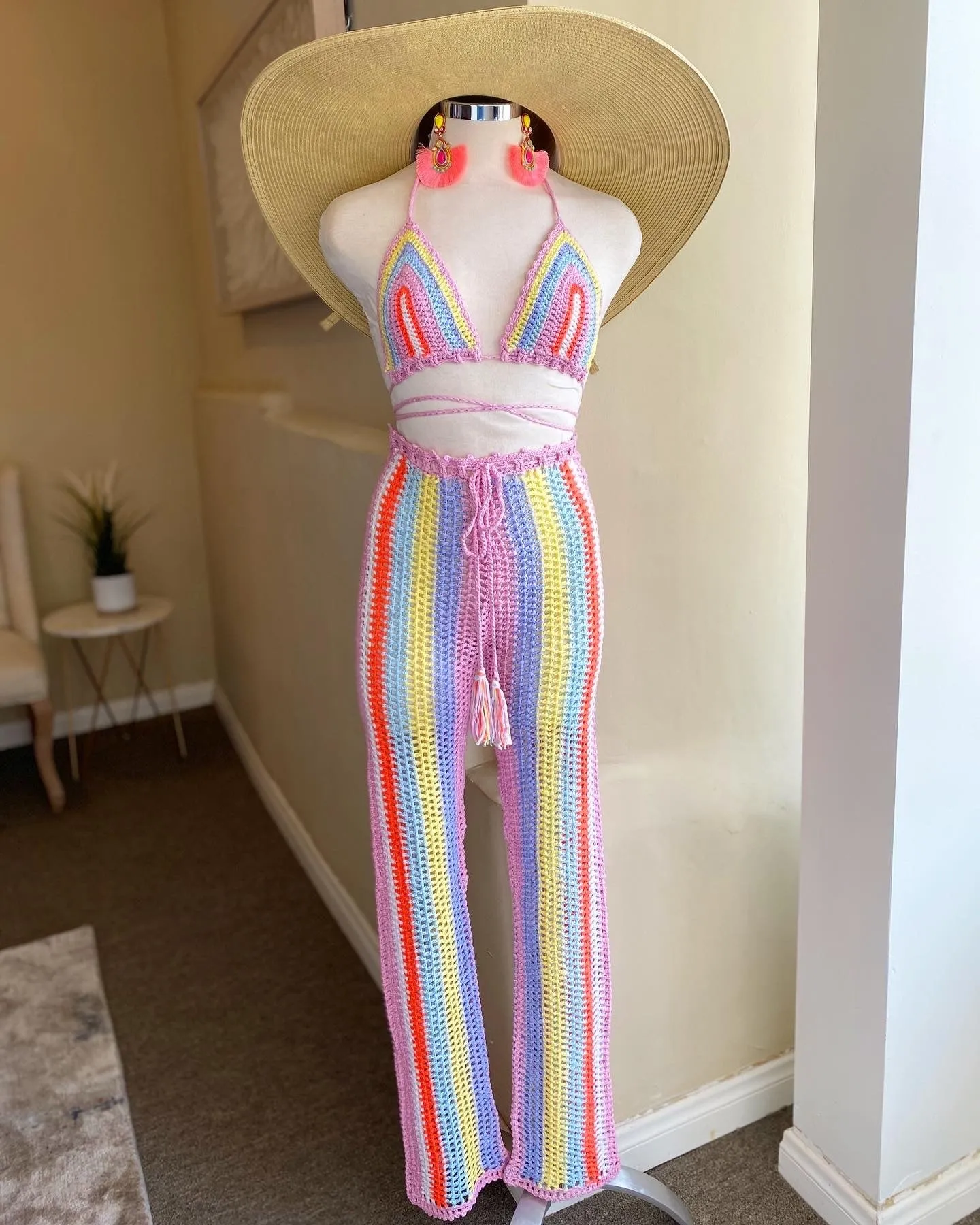 Bra Crochet Pants Set FINAL SALE