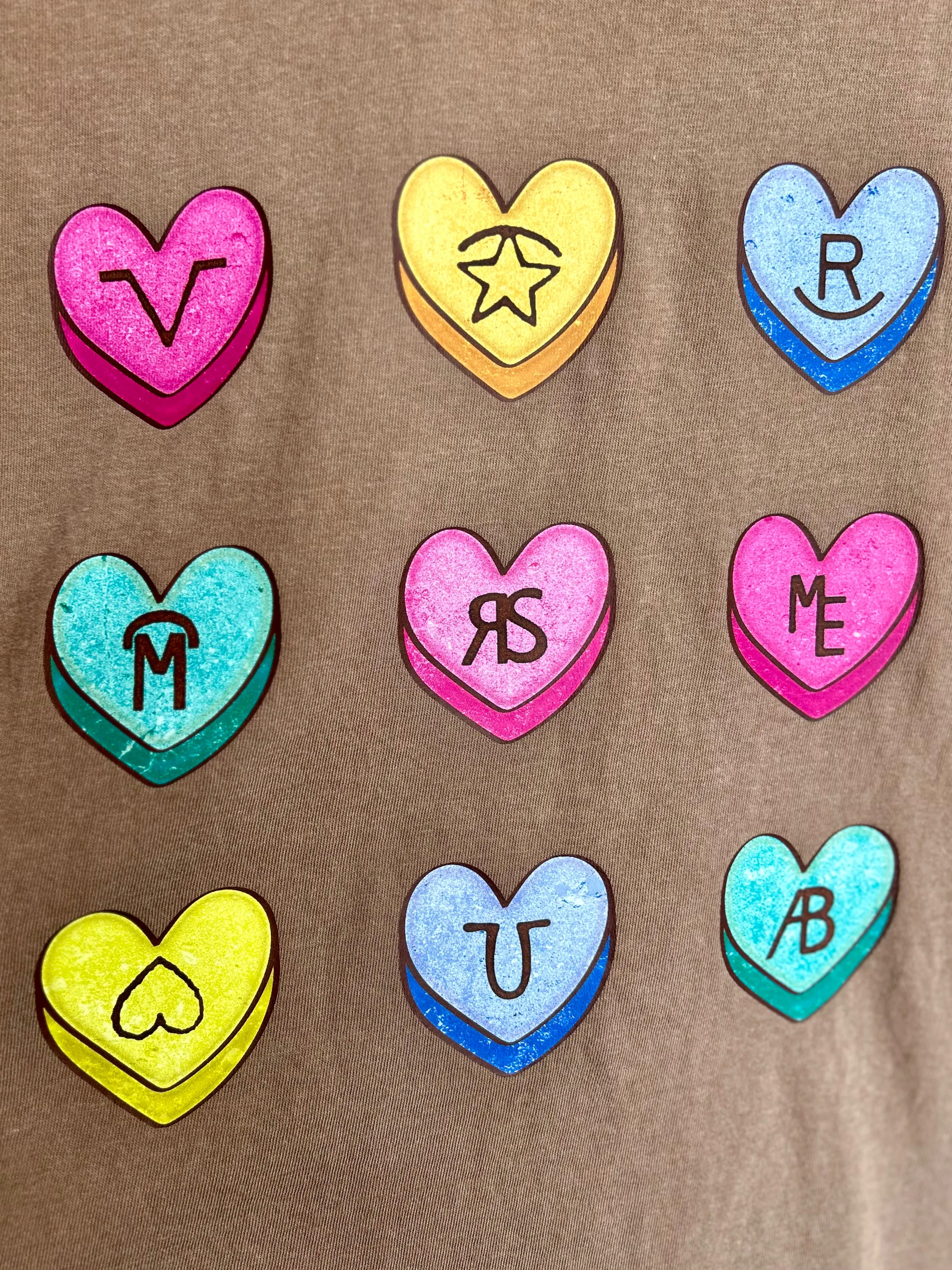 Branded Candy Hearts Graphic