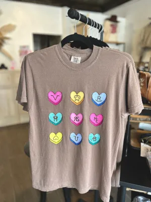Branded Candy Hearts Graphic