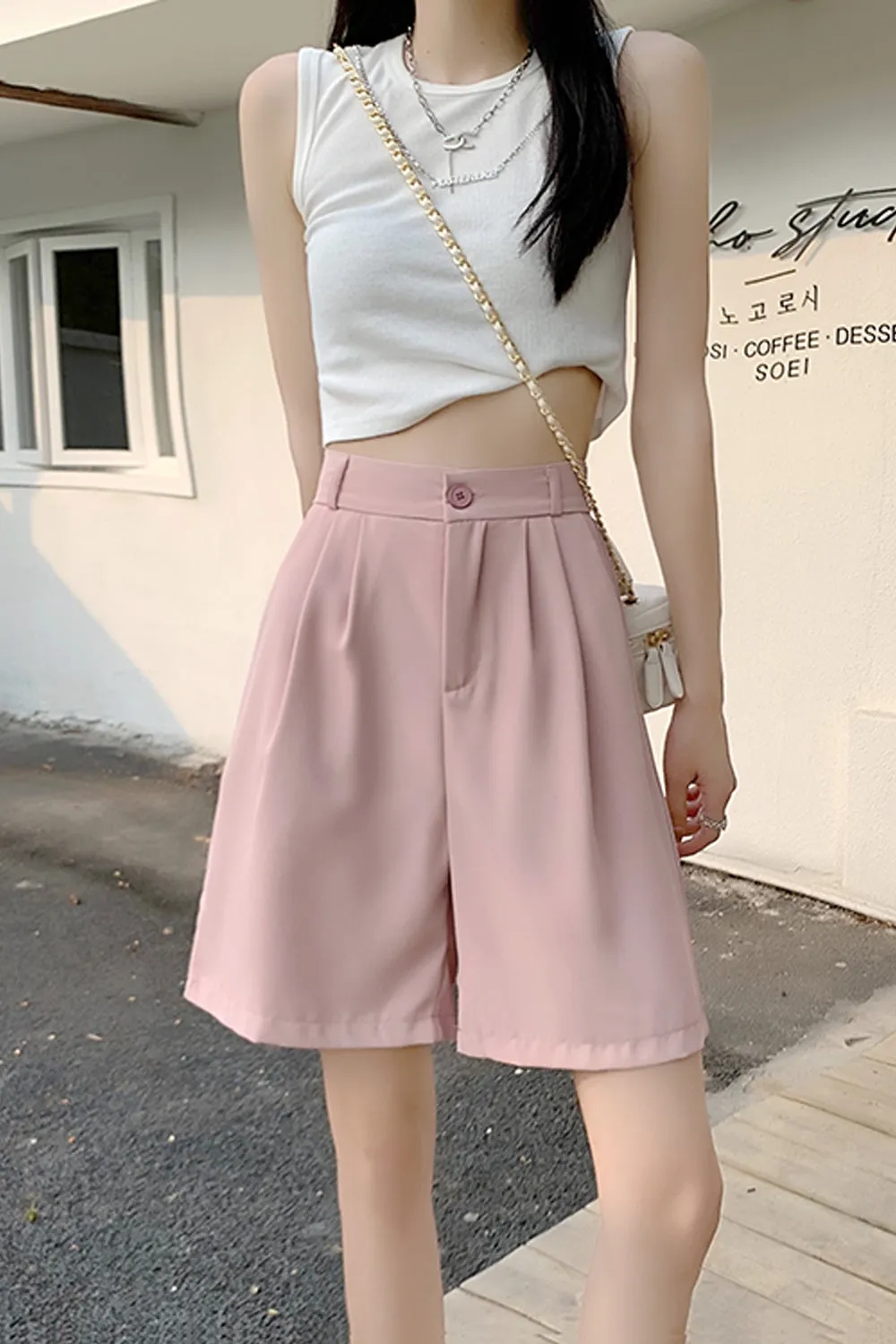 Casual Colors Elegant Shorts Pants
