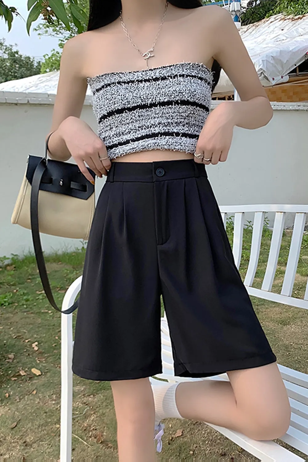 Casual Colors Elegant Shorts Pants
