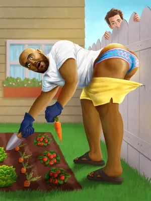 Caught Gardening print