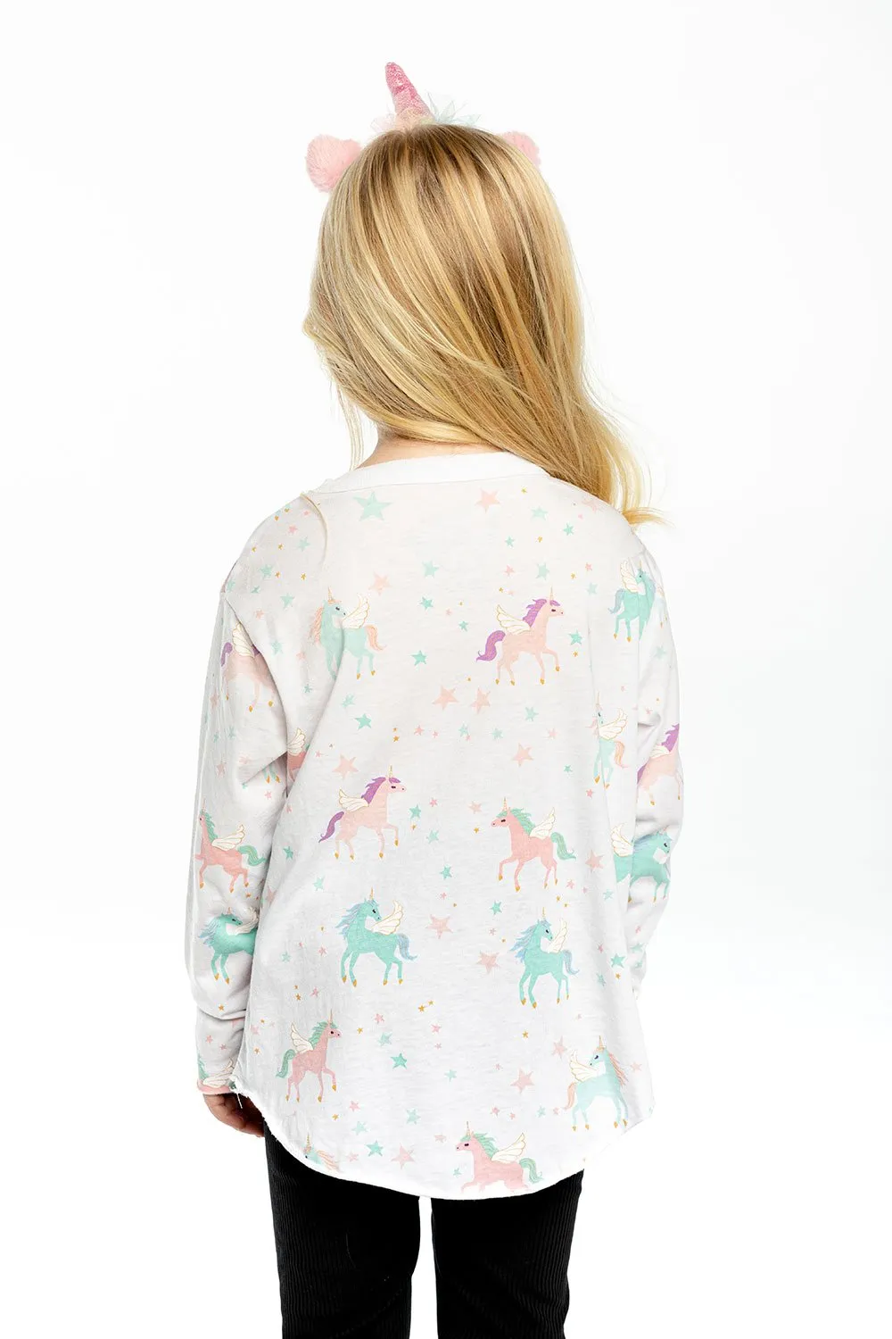 Chaser Pretty Unicorns L/S Shirttail Tee