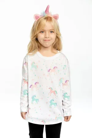 Chaser Pretty Unicorns L/S Shirttail Tee