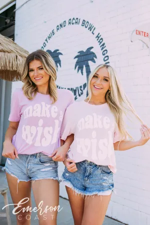 Chi Omega Philanthropy Simple Make A Wish Tee