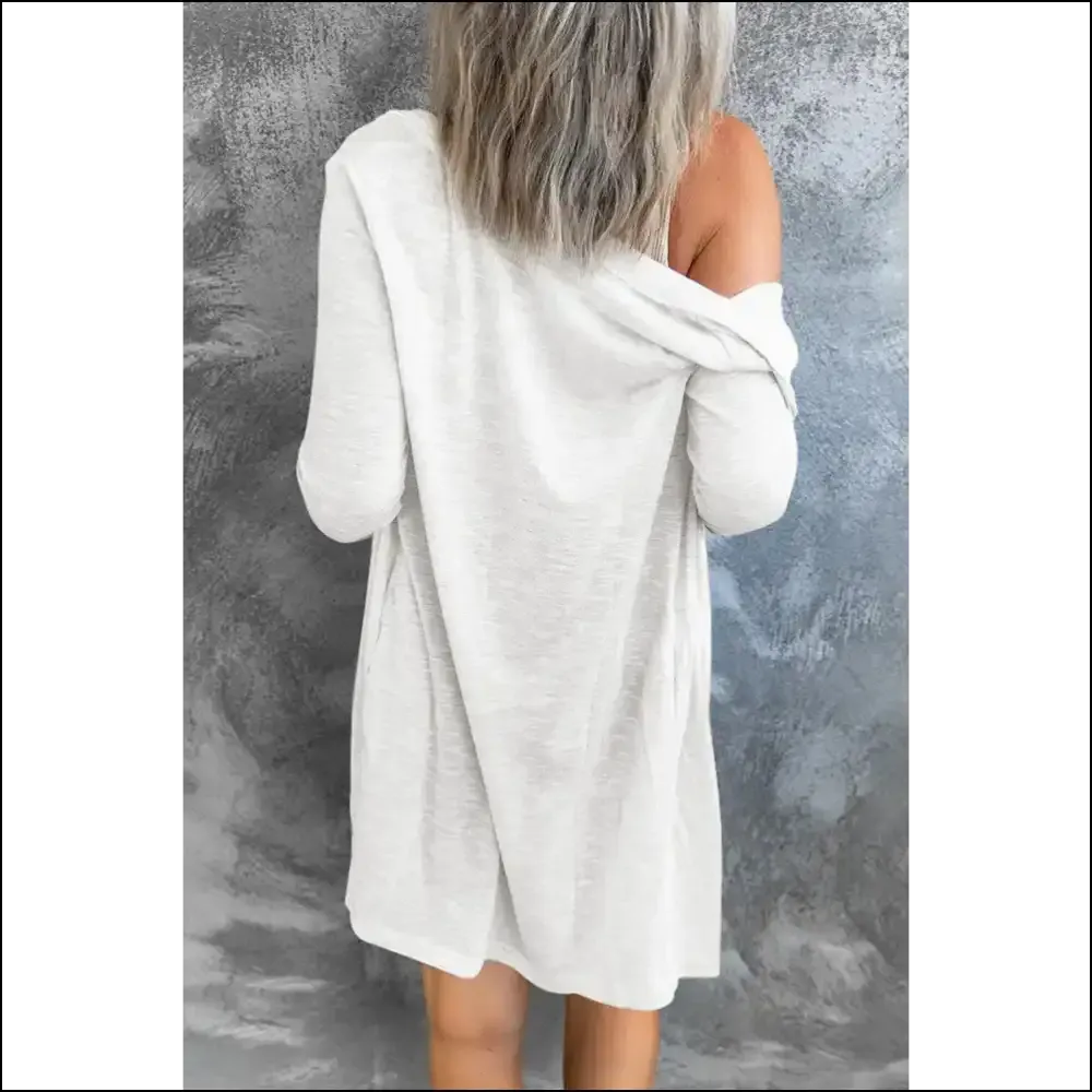 Chic White V-neck Cardigan: so Comfy, It's Practically Therapy 😇