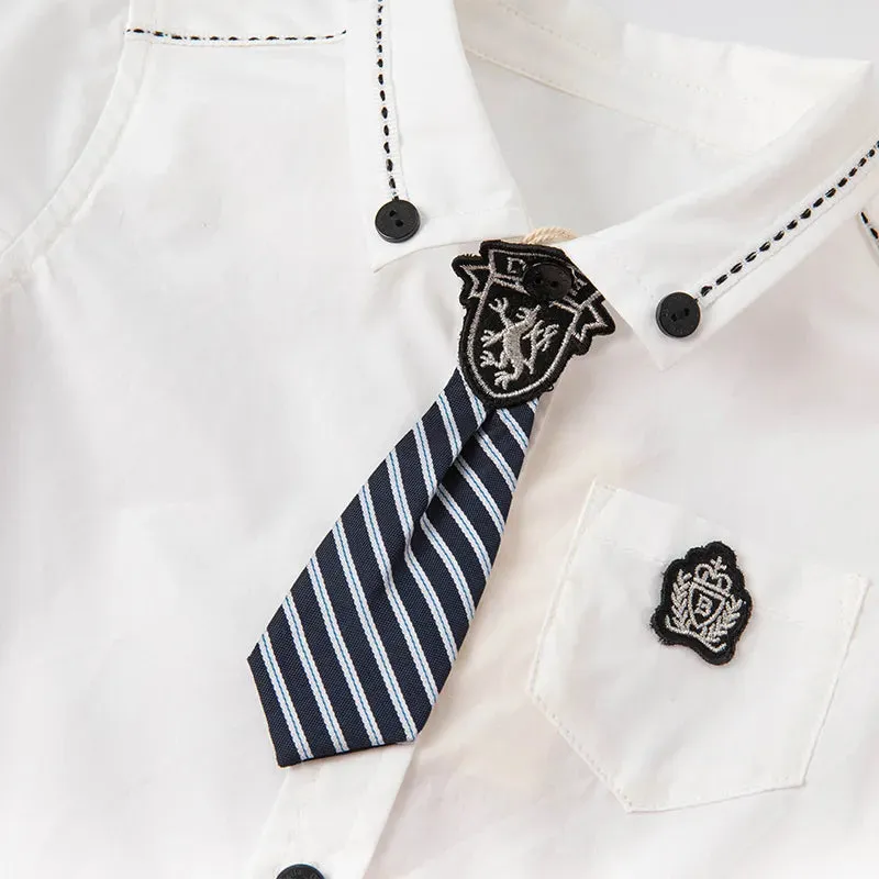 Children's Summer Clothes White Shirt