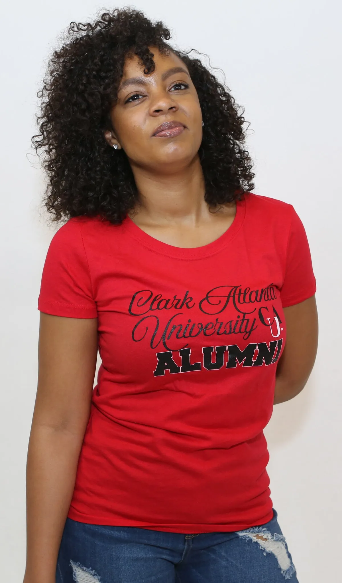Clark Atlanta | SCRIPT ALUMNI Red Ladies Tees (**)