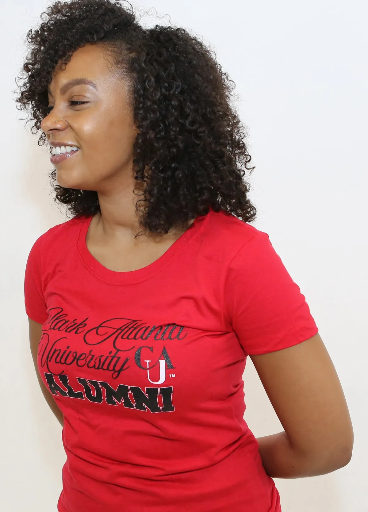 Clark Atlanta | SCRIPT ALUMNI Red Ladies Tees (**)