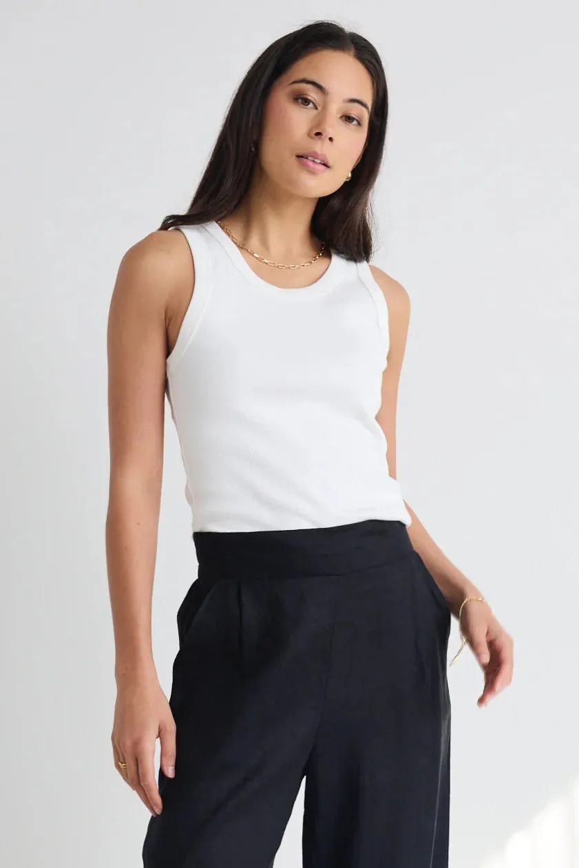 Cobble Cutaway Tank Ivory