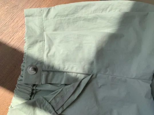Cool Pin Tuck Loose Fit Pants Back w/ Waist Band (시원한 바스락소재)