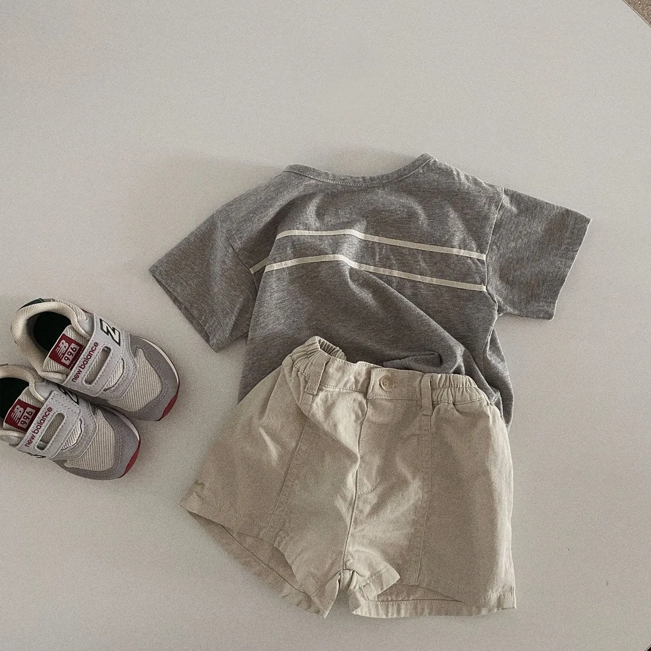 Cotton Tape Tee, Grey