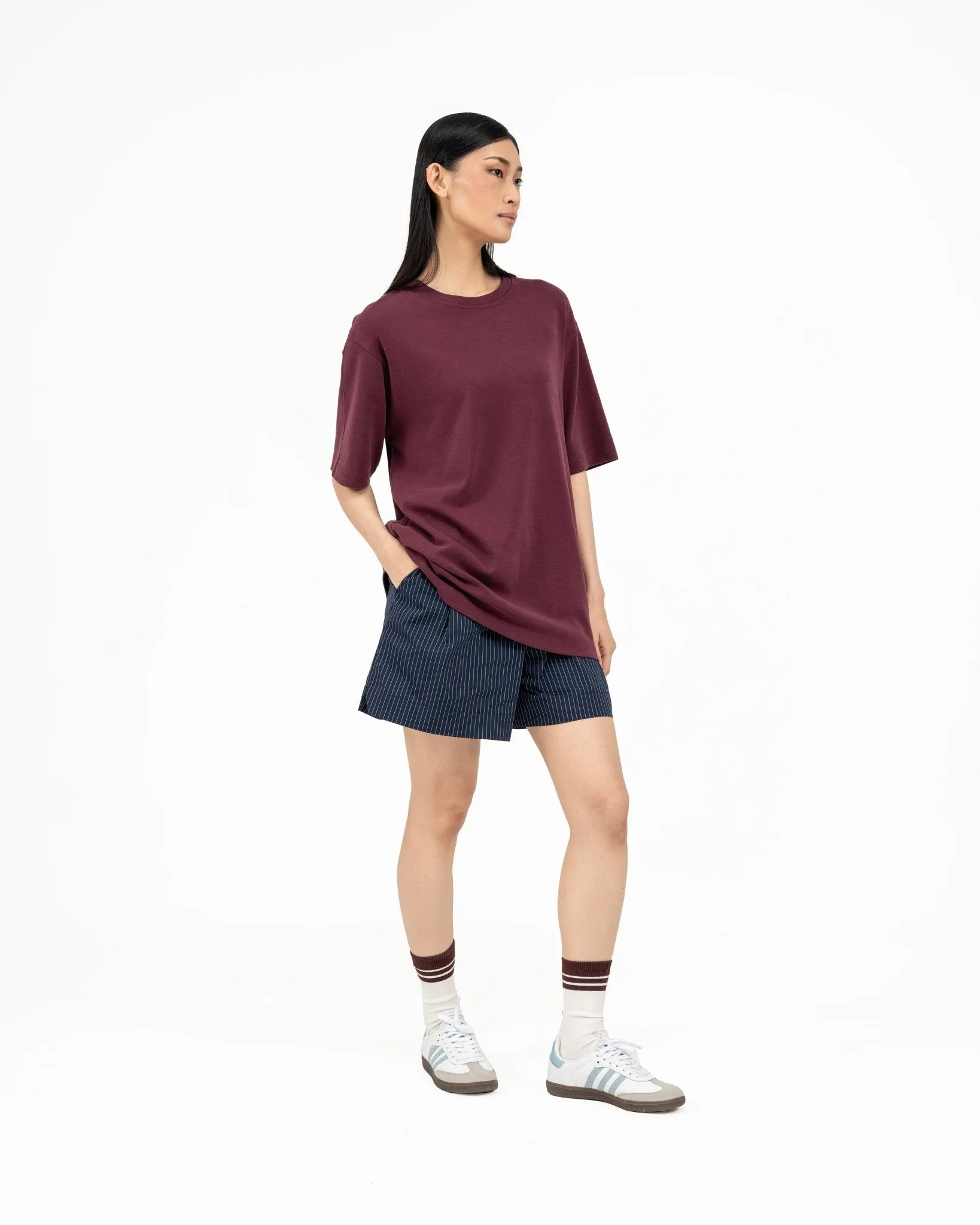 Cupro Signature Tee - Mulberry