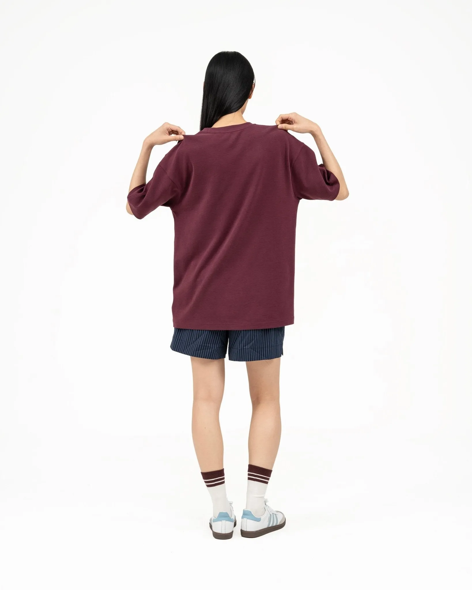 Cupro Signature Tee - Mulberry