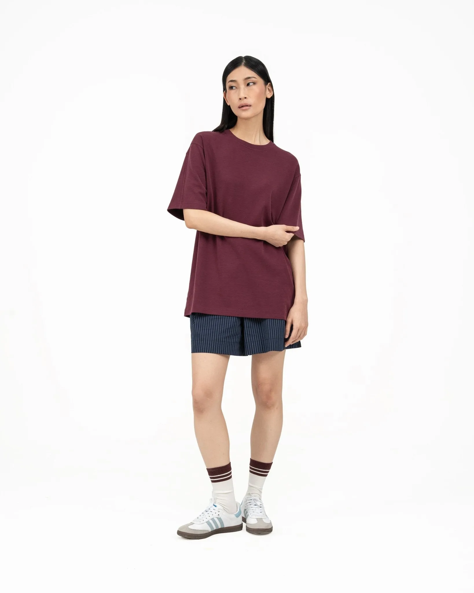 Cupro Signature Tee - Mulberry