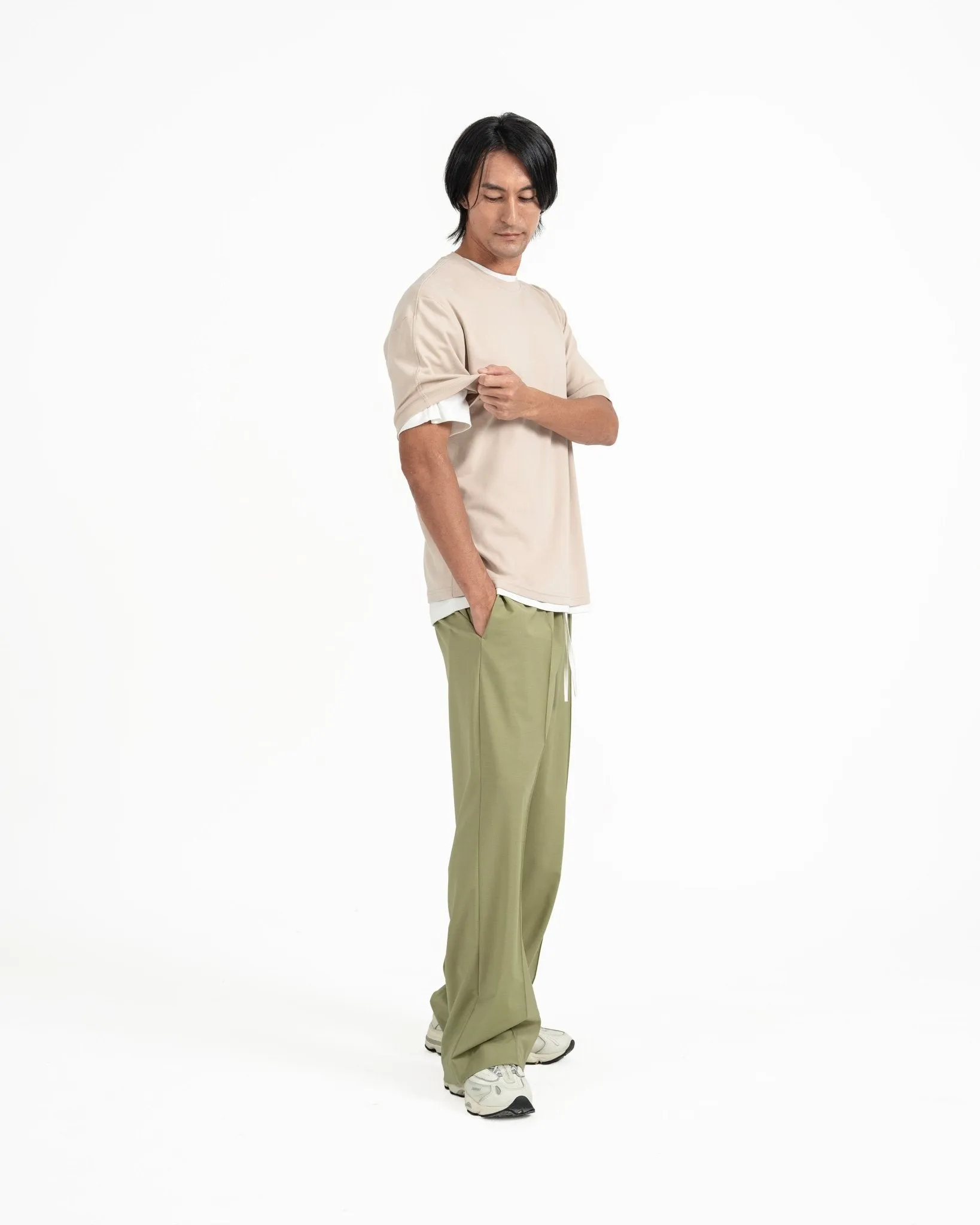 Cupro Signature Tee - Stone