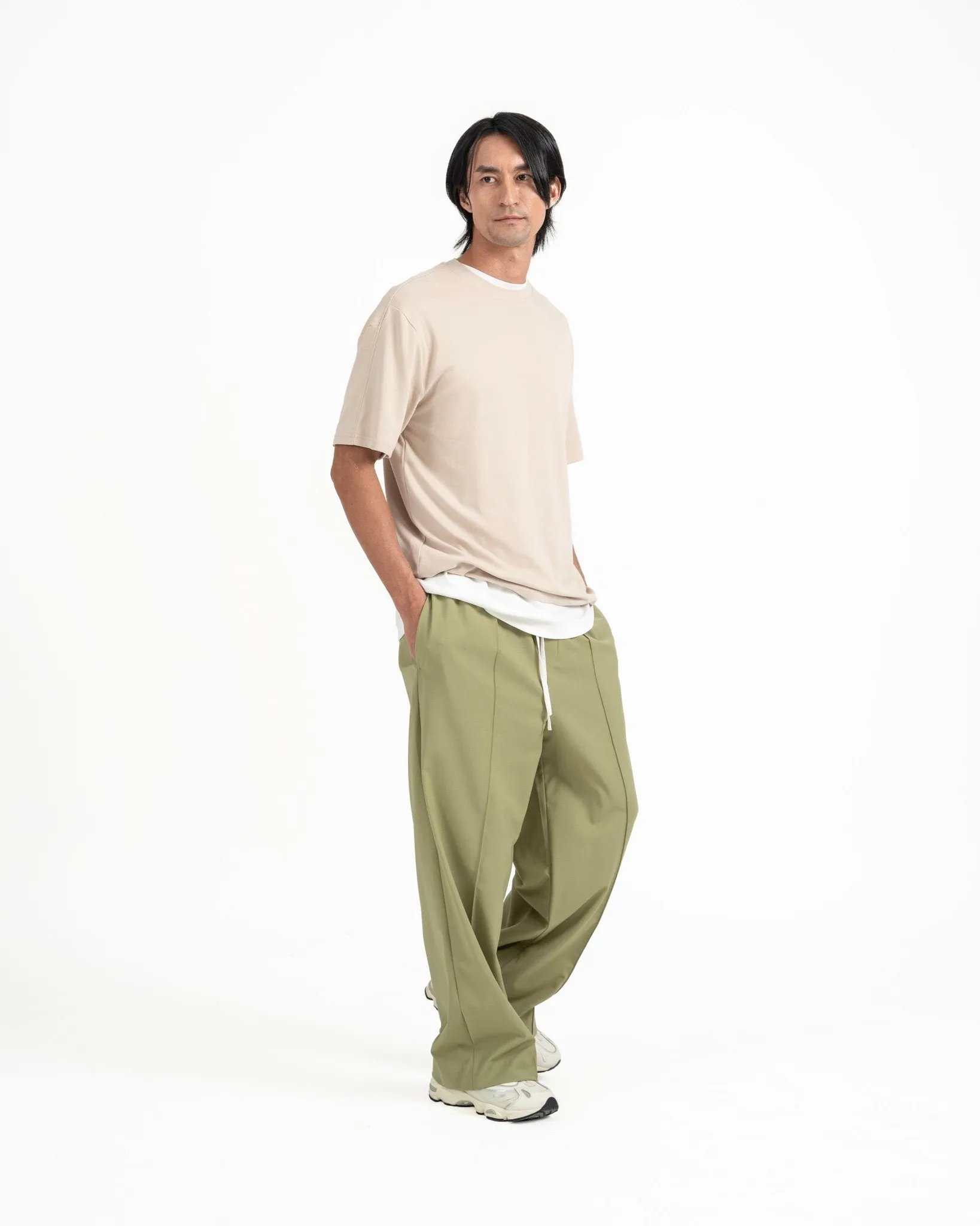 Cupro Signature Tee - Stone
