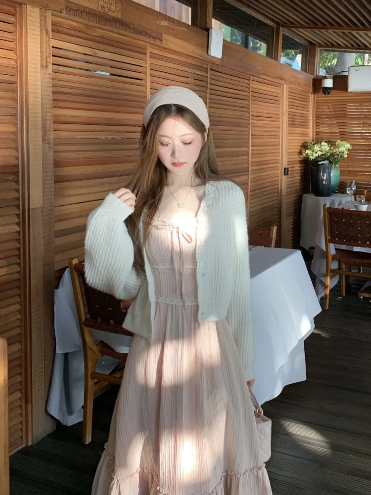Delicate Lace Ribbon Dress