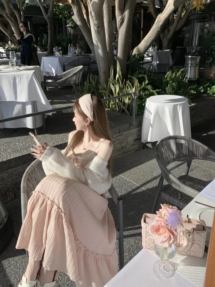 Delicate Lace Ribbon Dress