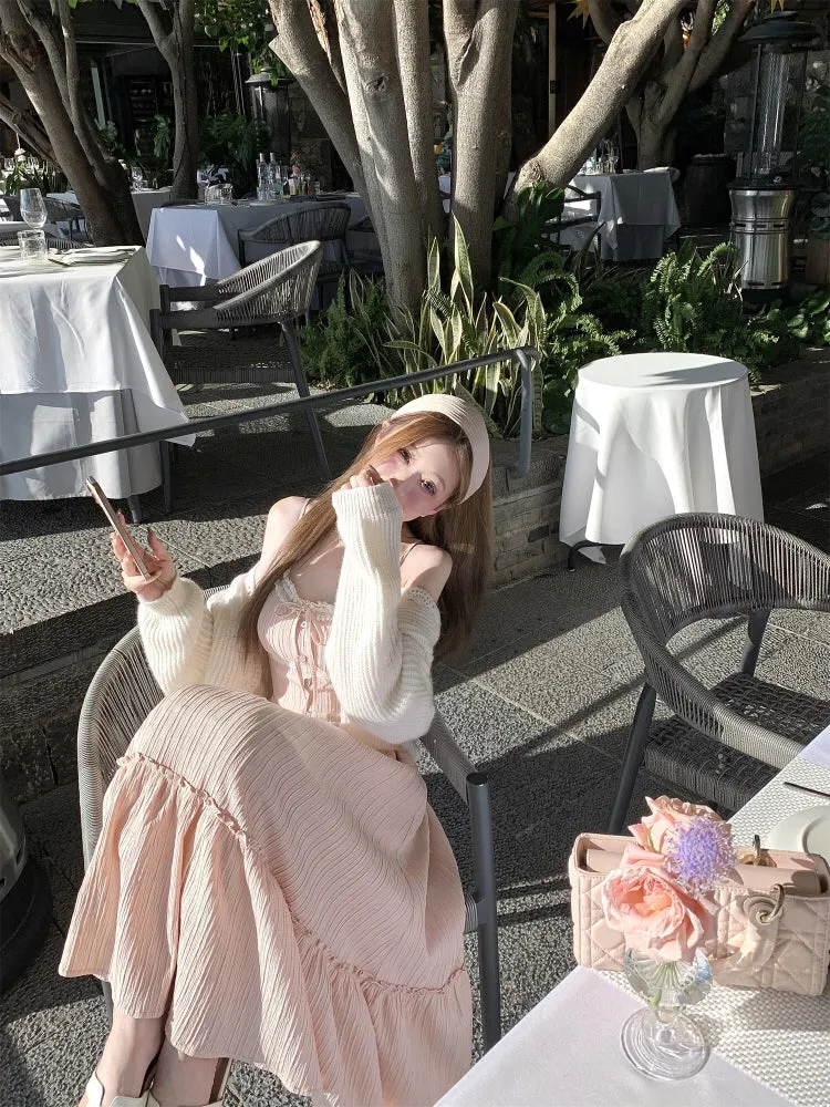 Delicate Lace Ribbon Dress