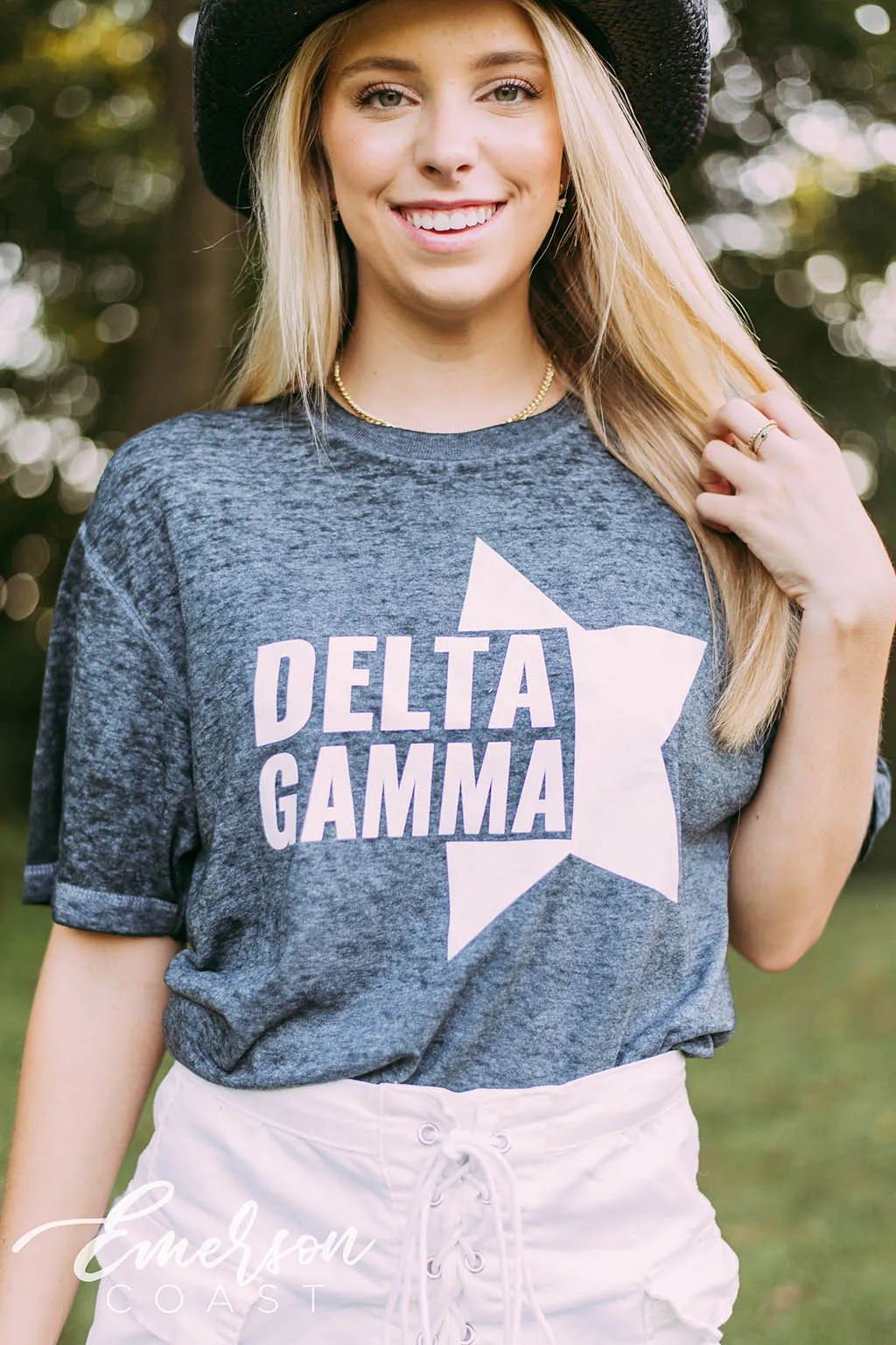 Delta Gamma Star Acid Wash Tshirt