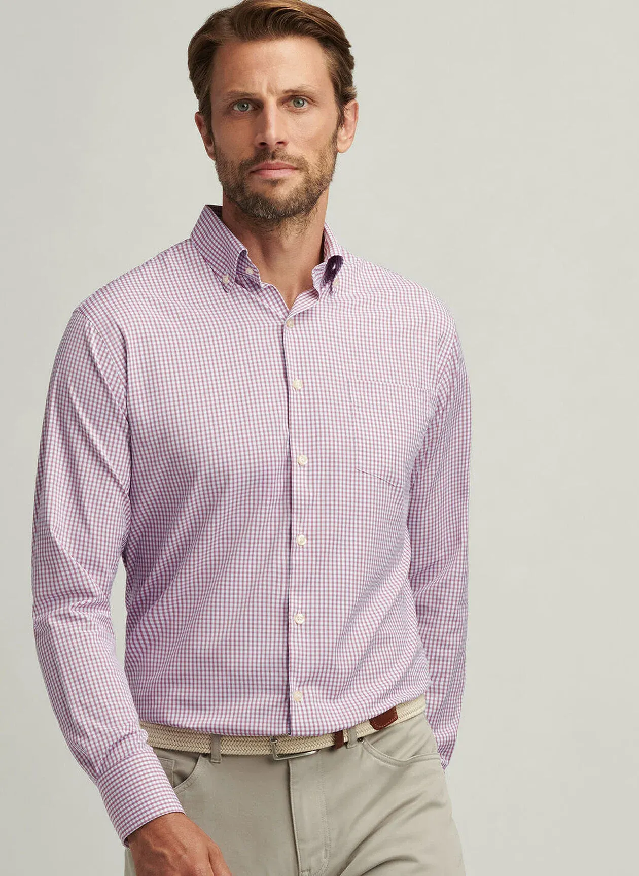 DERWENT PERFORMANCE TWILL SHIRT - GERANIUM