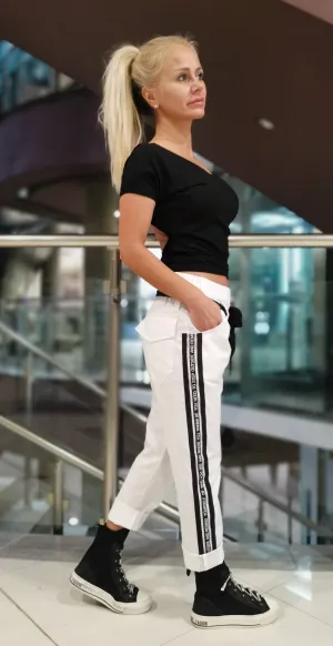 Drop Crotch Pants/Women Trousers /Harem Women Pants/Loose pants/Extravagant Pants/Casual White Pants